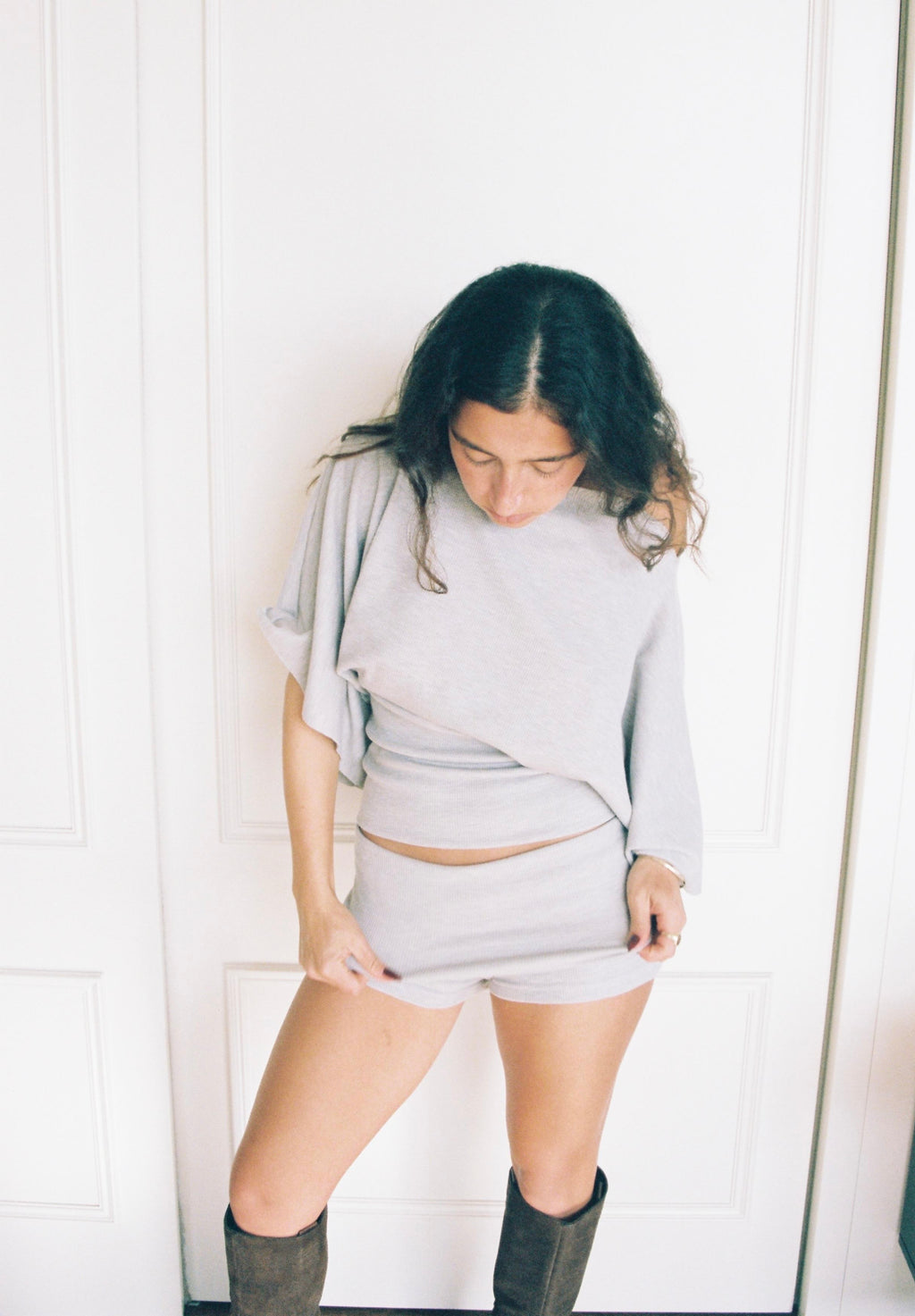 THE shorts in Fold-Over knit